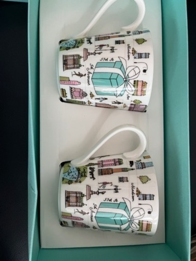 未使用 ティファニーのペアマグカップ