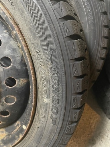 冬タイヤホイール付き　155/65/r14