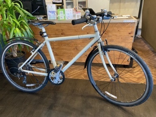 【7段変速】26インチクロスバイク　マットアイボリー