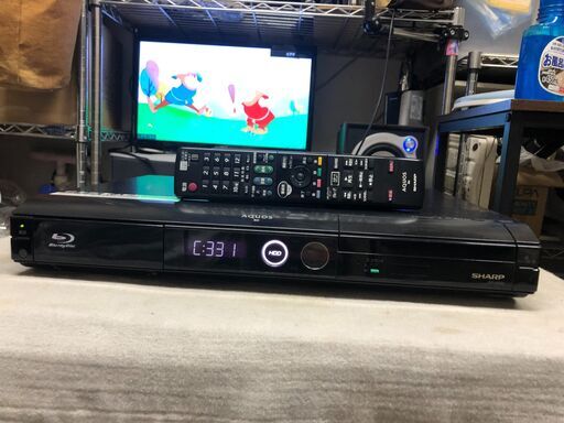 HDD内蔵ブルーレイディスクレコーダー　HDMI接続可　シャープ　AQUOSブルーレイ　BD-HD22　リモコン（GA769PA）付属