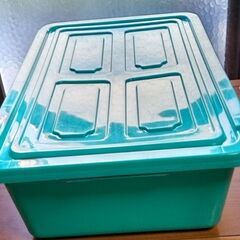 広島にあるきれいな緑の収納ケースです。