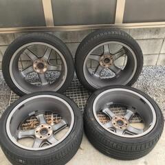 【値下げ】【中古】ボルボ　Volvo　V60純正  Rデザイン 8J+55 タイヤ4本　セット　 235/40R18　検：S60 S80  V70の画像