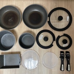 【受渡予定者が決まりました】【IH対応】フライパン、お鍋　12点セット