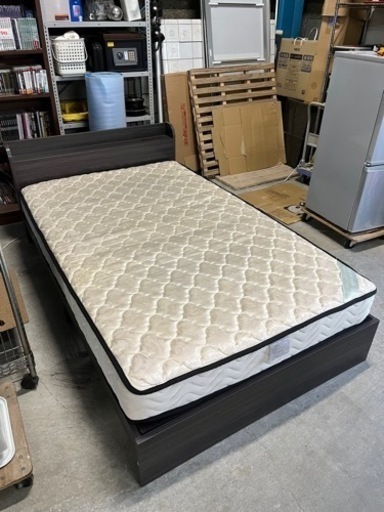 ☆売れ筋商品!!☆ 収納付き!! セミダブル ベッド フレーム＆マットレス