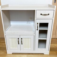 【受渡者決定】おしゃれ　キッチンカウンター　幅80㎝　収納