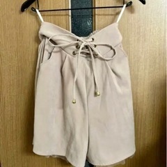 レース付き　カジュアルパンツ
