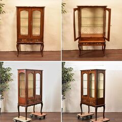 ヤ取終了10/18】≪yt848ジ≫ イタリア製輸入家具 ネコ脚キュリオケース