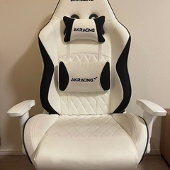 【引取り/東京23区】AKRacing ゲーミングチェア 稀少ホワイト