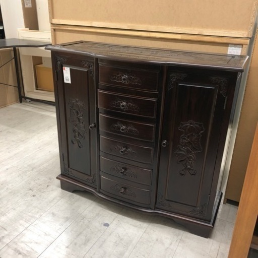 アンティーク調　サイドボード　ダークブラウン【トレファク堺福田店】