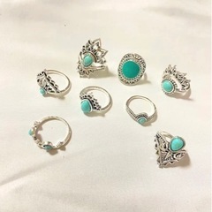 【セット売り】存在感抜群 アンティーク リング 8個セット ヴィンテージの画像
