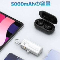 【新品未使用】モバイルバッテリー 充電器 急速充電 軽量 コンパクト 機内持ち込み USB充電の画像