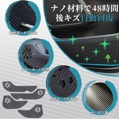 ドアキックガード　カーボン調シート 4枚セットの画像