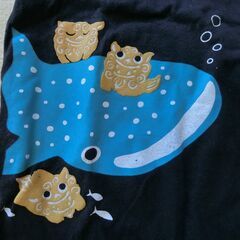 【値下げしました】子ども服　Tシャツ　美ら海水族館　ちゅらうみ水族館　110㎝　130㎝　ネイビーの画像