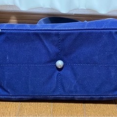 信三郎帆布 トートバッグ 白×紺の画像