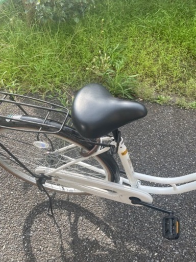 美品　自転車　白