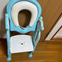 こども用　トイレ　補助便座　トイトレ　ブルーの画像