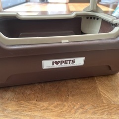 【受け渡し予定者決定】猫用　2段　ケージ　and    子猫用トイレ　セットの画像
