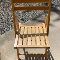 木製 折りたたみ椅子 イス チェアー 椅子 背もたれあり 収納 シンプル　イモトの画像