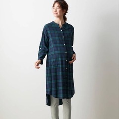 マタニティパジャマ【産前・産後】緑チェックの画像