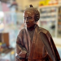 (81)🉐🉐一刀彫‼️坂本龍馬‼️置物🉐🉐👌👌