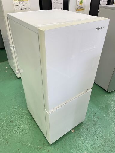 ★Hisense★ 2D冷凍冷蔵庫 2018年 HR-G13A-W 新生活 一人暮らし ガラストップ ハイセンス キッチン 生活家電 福島 郡山市 a
