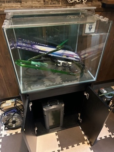 水槽 水槽台 ヒーター 濾過槽 LED 他セット