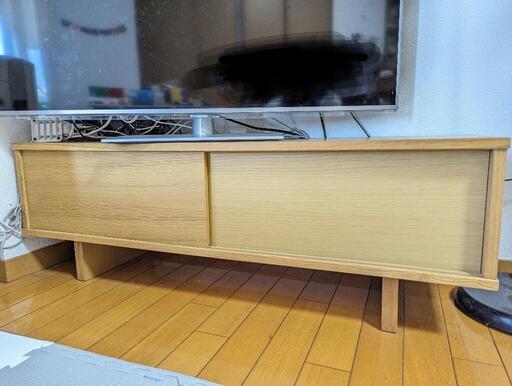 無印良品】オーク材AVラック・薄型(引戸) 廃盤品 テレビ台