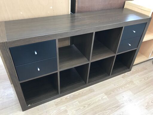 ★ジモティ割あり★  収納棚 茶色 H79×W149×D39 クリーニング済み KJ2936