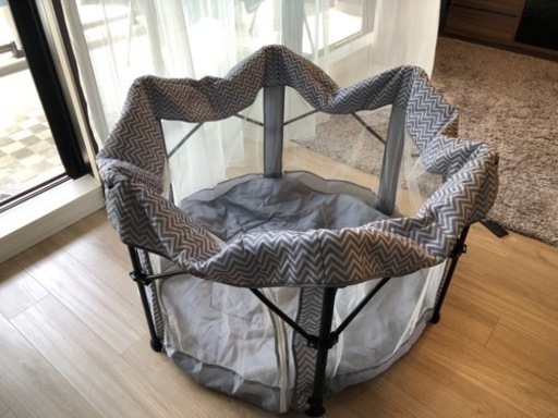 ベビーサークル　（グレー✖️ブラック）
