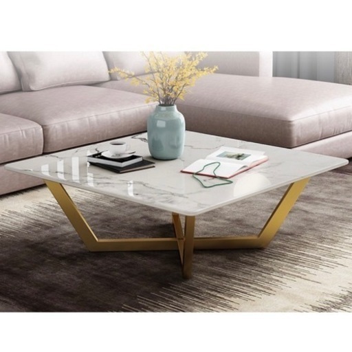 ※週末お値下げ中【美品】大理石 センターテーブル 正方形 115,500円購入