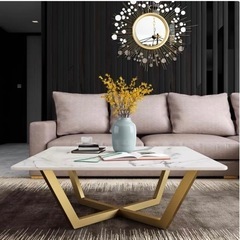 ※週末お値下げ中【美品】大理石 センターテーブル 正方形 115,500円購入の画像