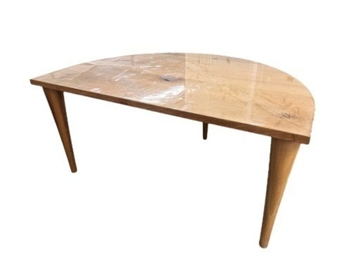 NO.918 飛騨産業 森のことばシリーズ 半円形テーブル SN390WP OF