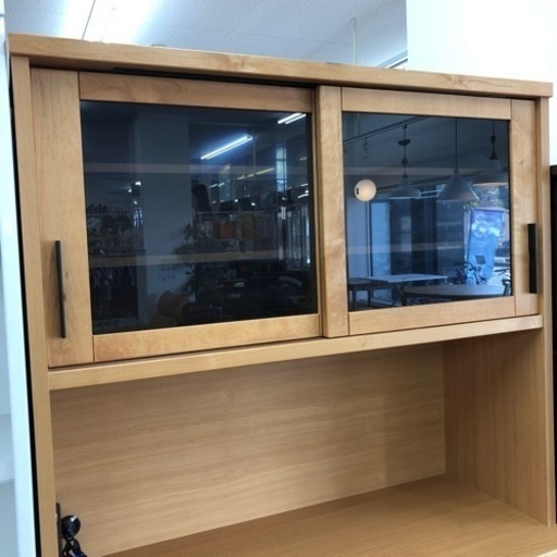 W 15941 NITORI 一枚ガラス扉キッチンカウンター キッチンボード 食器