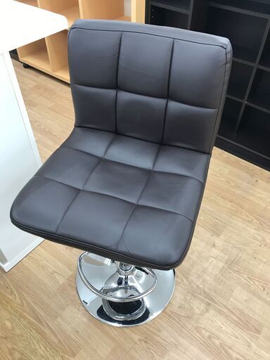 ★ジモティ割あり★  カウンターチェア 茶色 H61～82 クリーニング済み KJ2940