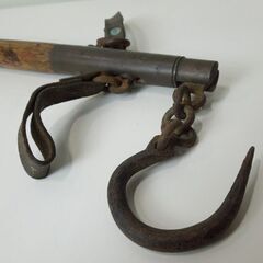 函館 旧家 古民家 古道具 レトロ 天秤 はかり 棒秤 六貫 量秤 分銅付き オブジェ 札幌市 東区 新道東店の画像