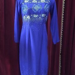 ★完売★SALE★☆USED☆　ブルー・アオザイドレス