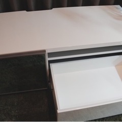 値下げ【天板鏡面仕上げ】テレビボード130cm ホワイトの画像