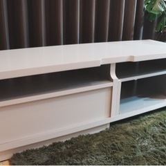 値下げ【天板鏡面仕上げ】テレビボード130cm ホワイトの画像
