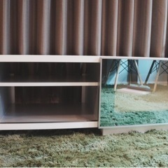 値下げ【天板鏡面仕上げ】テレビボード130cm ホワイトの画像