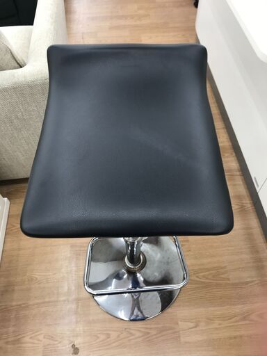 ★ジモティ割あり★  カウンターチェア 黒 H58×W120×D34 クリーニング済み KJ2942