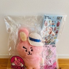 ★新品　BT21 COOKY ぬいぐるみ　キーホルダー　シール　...