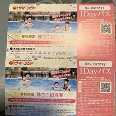 東京サマーランド9月24日限定2枚セット