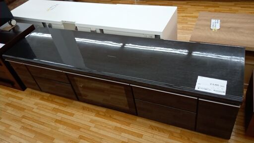 ★ジモティ割あり★  TV台 ブラック H45.5×D45×W175.5 クリーニング済み YJ659