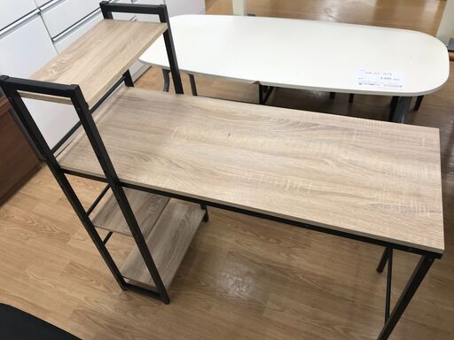 ★ジモティ割あり★  PCデスク ベージュ H101×W100×D44 クリーニング済み KJ2947