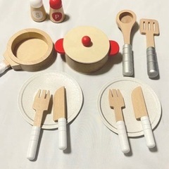 【1点のみ!】 木製 おままごと セット キッチン 女の子 プレ...