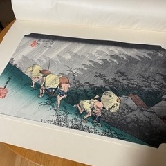 広重　浮世絵プリント　庄野の白雨　名作版画　ポスター