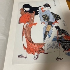 清長　浮世絵プリント　路次の風　名作版画　ポスター