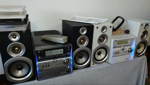 Victor MDコンポ ２台 MD20枚 ミニコンポ