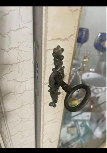 イタリア ロココ調 ガラスキャビネット