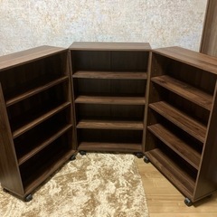 好きな場所に移動して使える本棚　３台セットの画像